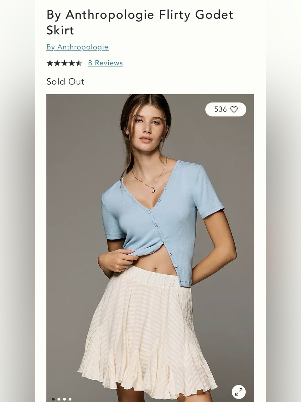 By Anthropologie Godet Flirty Skirt small THIS SEASON, Brand new w Tags sold out